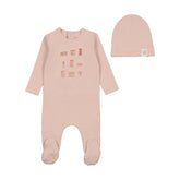 BEE & DEE 2PC HOME SWEET HOME FOOTIE WITH BEANIE SET